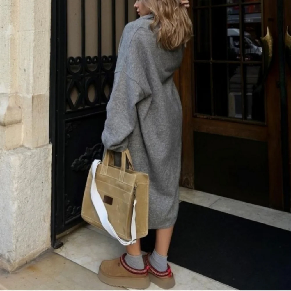 Zara Soft Knit Oversized Long Cardigan Coat - Picture 4 of 8